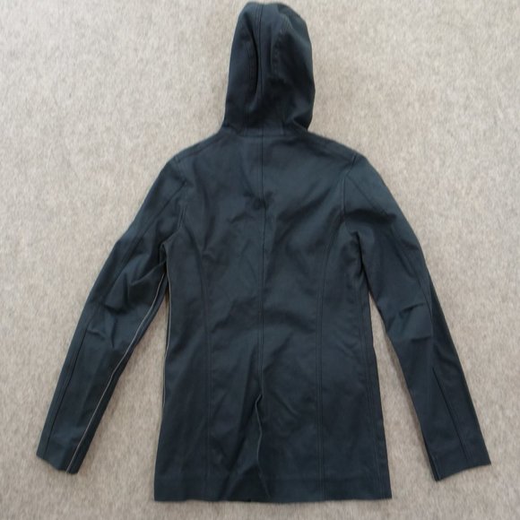 Aether Jacket Womens Small 1 Blue Hooded Full Zip Rain Pockets Long Sleeve - Picture 2 of 14